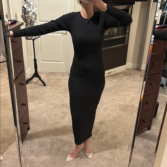Elegant Black Long Sleeve Dress - Picture 5 of 5